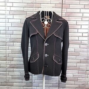 Jendo blazer retro feel with contrast stitching Size 6